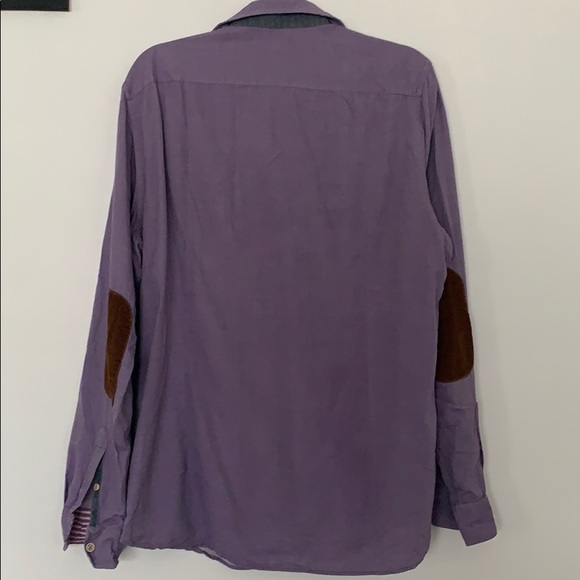 Light purple button down with elbow patches - Picture 5 of 5